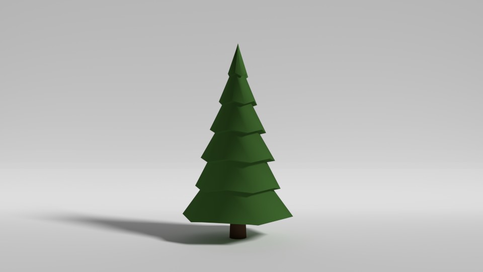 Pine Tree (low poly) preview image 1